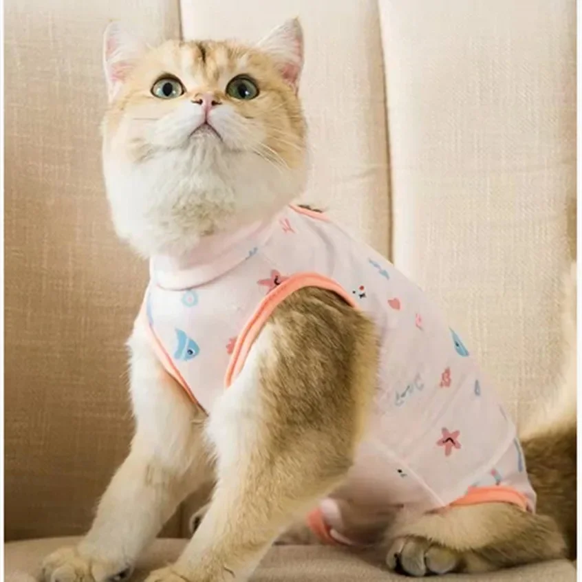 Soft Comfortable Dog Spay Recovery Suit Post-Surgery Care Cat Clothes Puppy Weaning Clothes Pet Jacket Dog Clothes