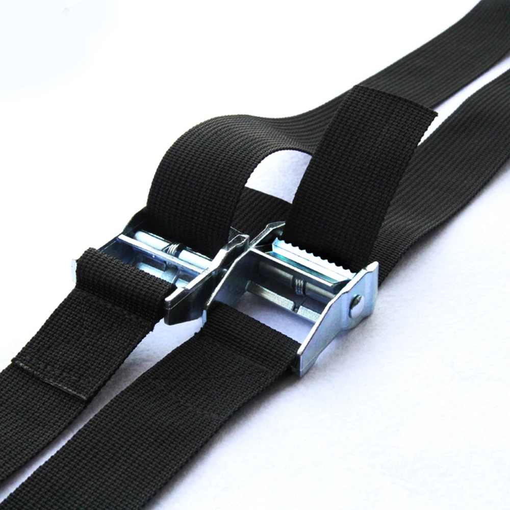 2pcs 5M Car Tension Rope Tie Down Strap Strong Ratchet Belt Car Luggage Bag Cargo Lashing Strap for Truck Motorcycle Bike Boat image 5
