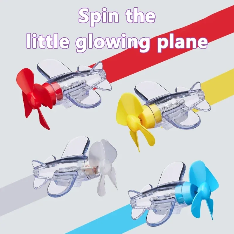 Wind Powered LED Airplane Ornament for Motorcycles Handbar Car  Rearview Mirror At Night Rotating  LED Lights Decoration