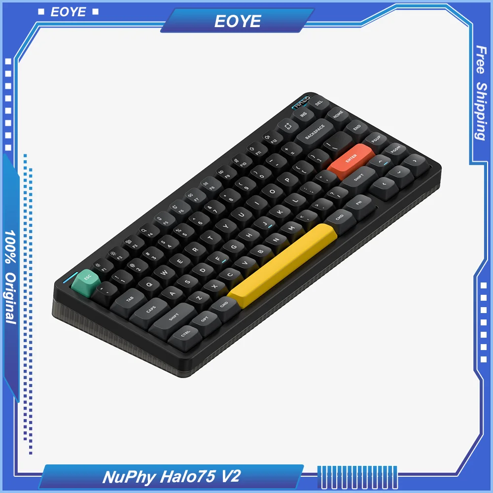 

NuPhy Halo75 V2 Customized Mechanical Keyboard 75% Support QMK VIA Gasket Structure Wireless Triple Mode Gaming 83 Keys 4000mAh