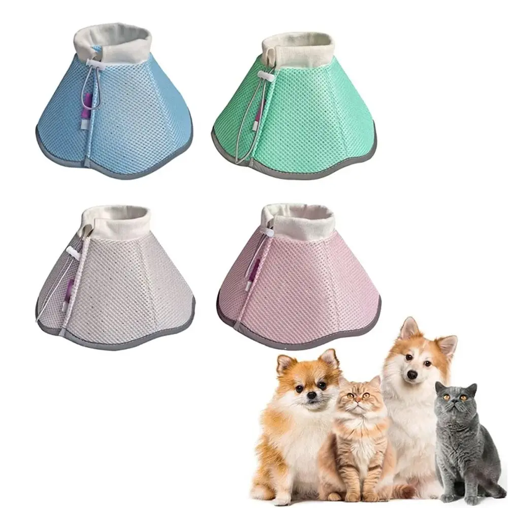 Adjustable Pet Elizabethan Ring Stop Licking Anti-scratch Dog Protective Head Cover Anti-bite Foldable Cat Recovery Collar