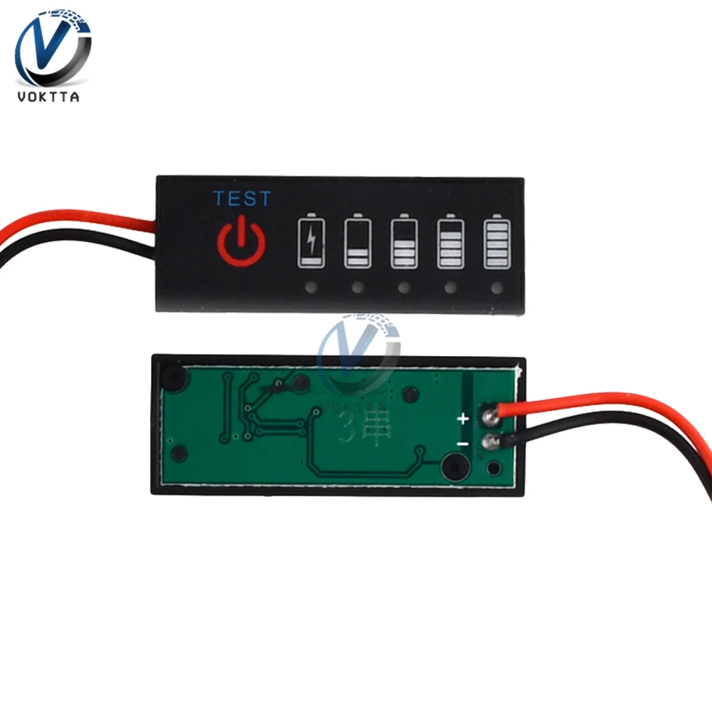 1S-7S 18650 Li-ion Lipo Lithium 5-30V Lead Acid Battery Level Indicator Tester LCD Display Meter Module Capacity Voltage Meter