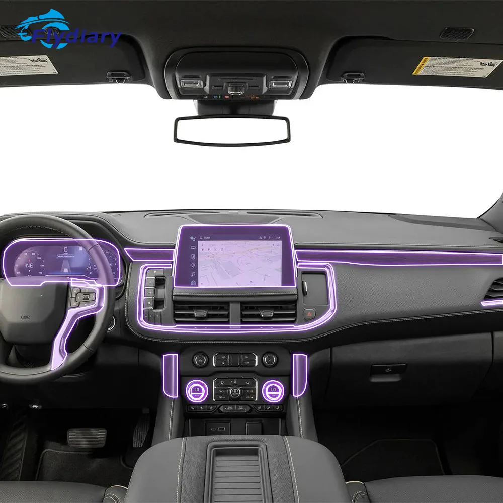 

Прозрачная защитная пленка из ТПУ для салона автомобиля Chevrolet Tahoe 2023-2024, наклейка против царапин, ЖК-экран