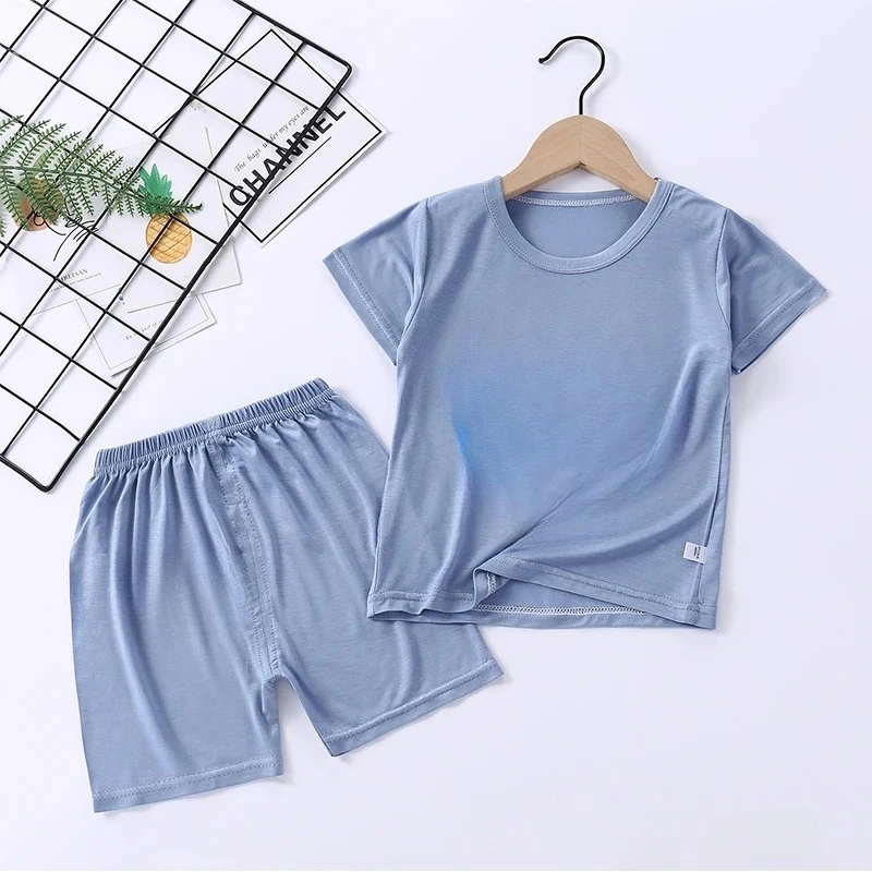 

Boy Sleepwear Anime Cartoon Pyjamas Set Children Short Sleeves Shorts Kids Pajamas Summer Clothes Home Wear Birthday Gift