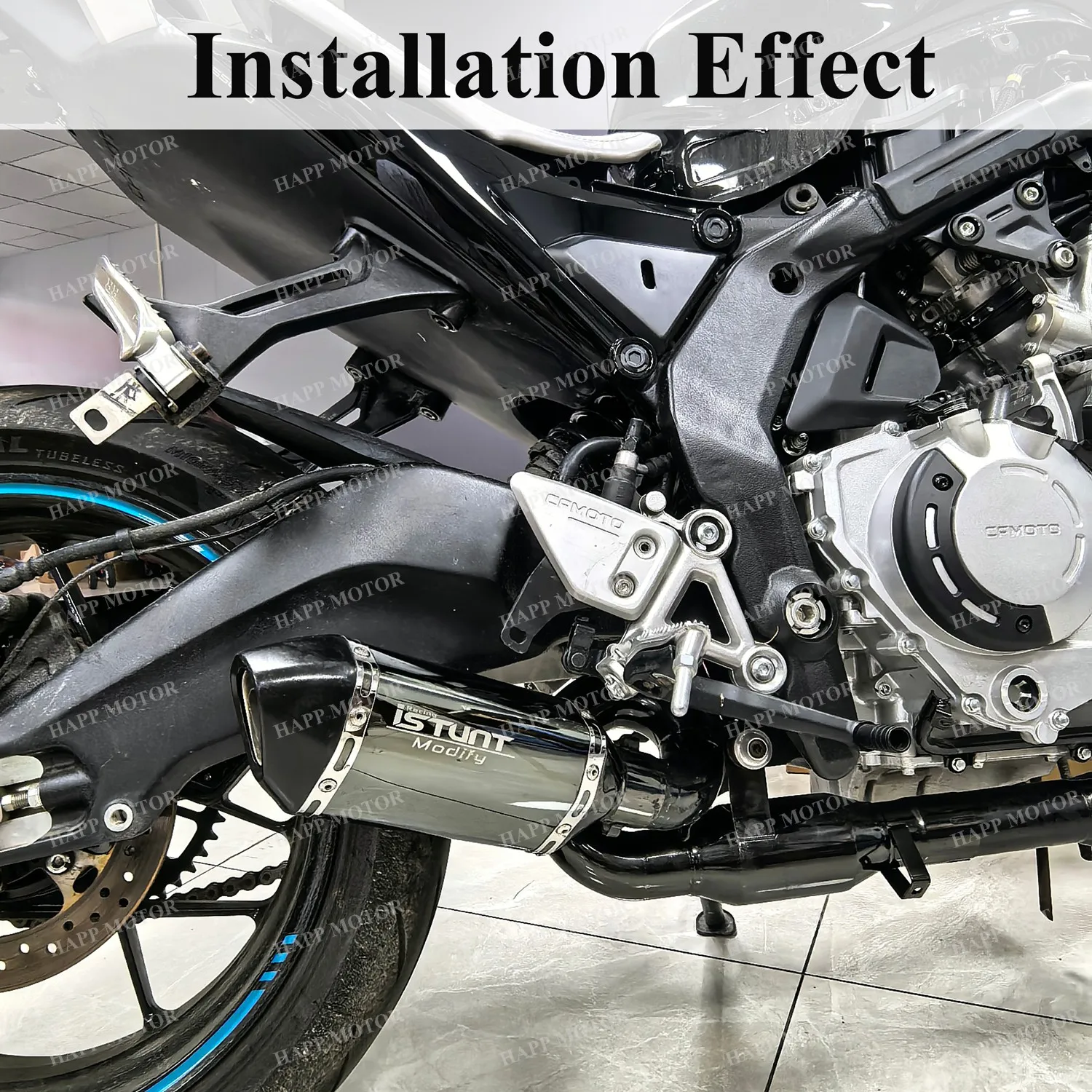 ل CFMOTO 675SR 675SRR 675SS 675NK جميع السنوات نظام الهروب من عادم الدراجة النارية سهل الارتداء عادم 675SR مع قاتل DB قابل للإزالة #2