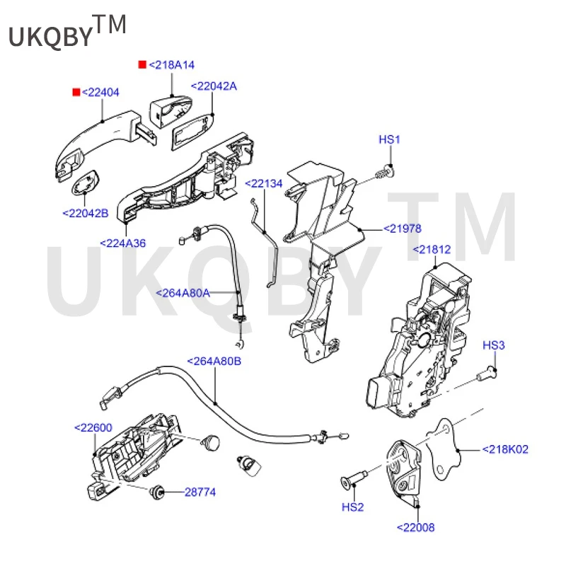 Applicable to Fo rd Vi ct or yM ax handle front/rear - L/R 6M21U22400CCXWAA