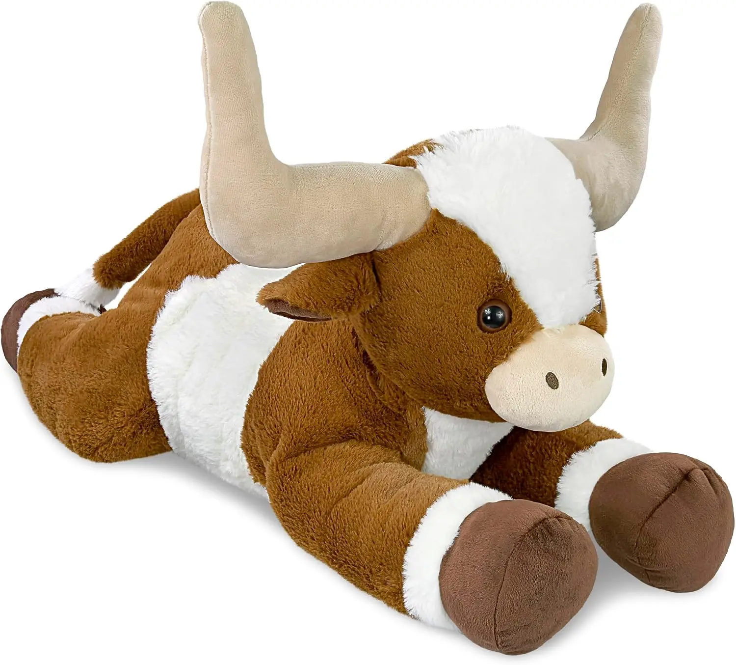 23-Inch Extra-Large Longhorn Stuffed Animal, Ultra-Soft Plush Toy