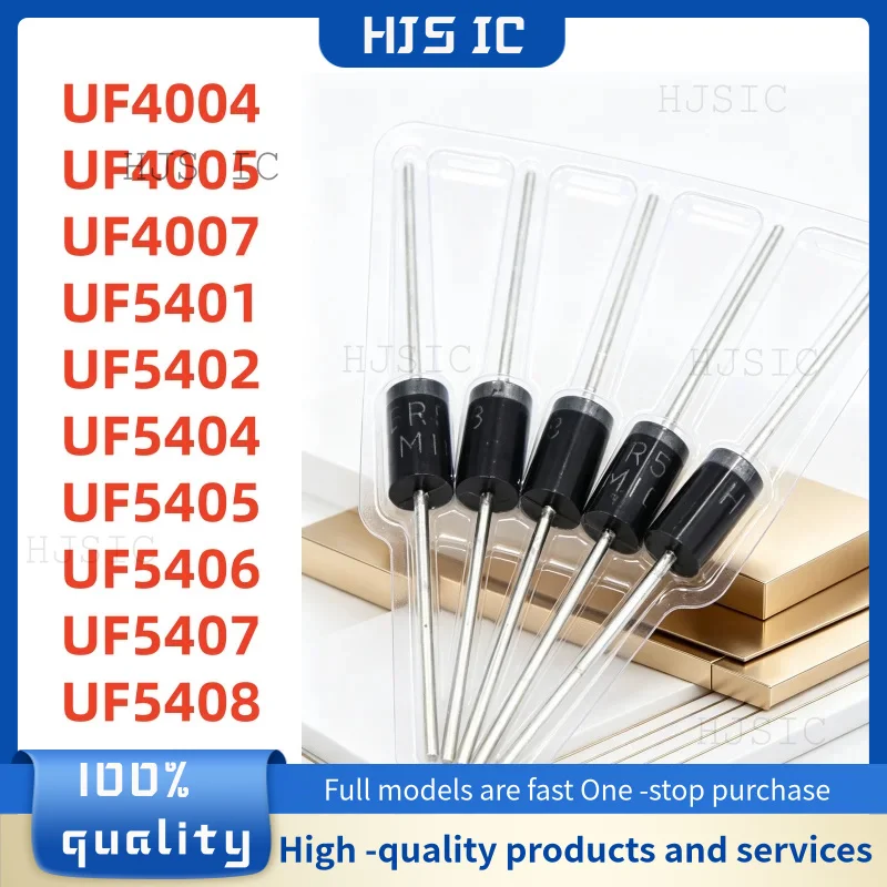 20Pcs New UF4004 UF4005 UF4007 UF5401 UF5402 UF5404 UF5405 UF5406 UF5407 UF5408 DO-27 Best Quality In Stock