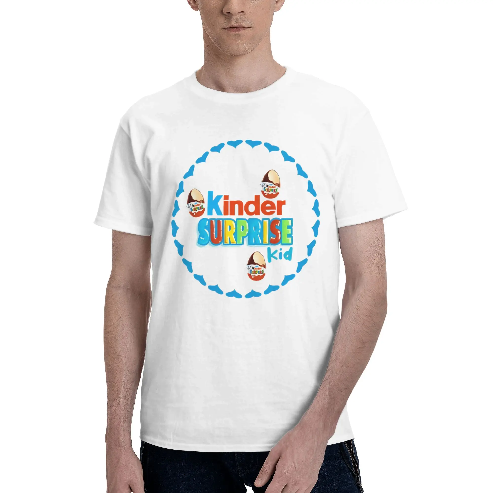 Camiseta Kinder SURPRISE Kid para hombre, camisetas Hipster Kinder Egg, camiseta de manga corta con cuello redondo, ropa de regalo de algodón