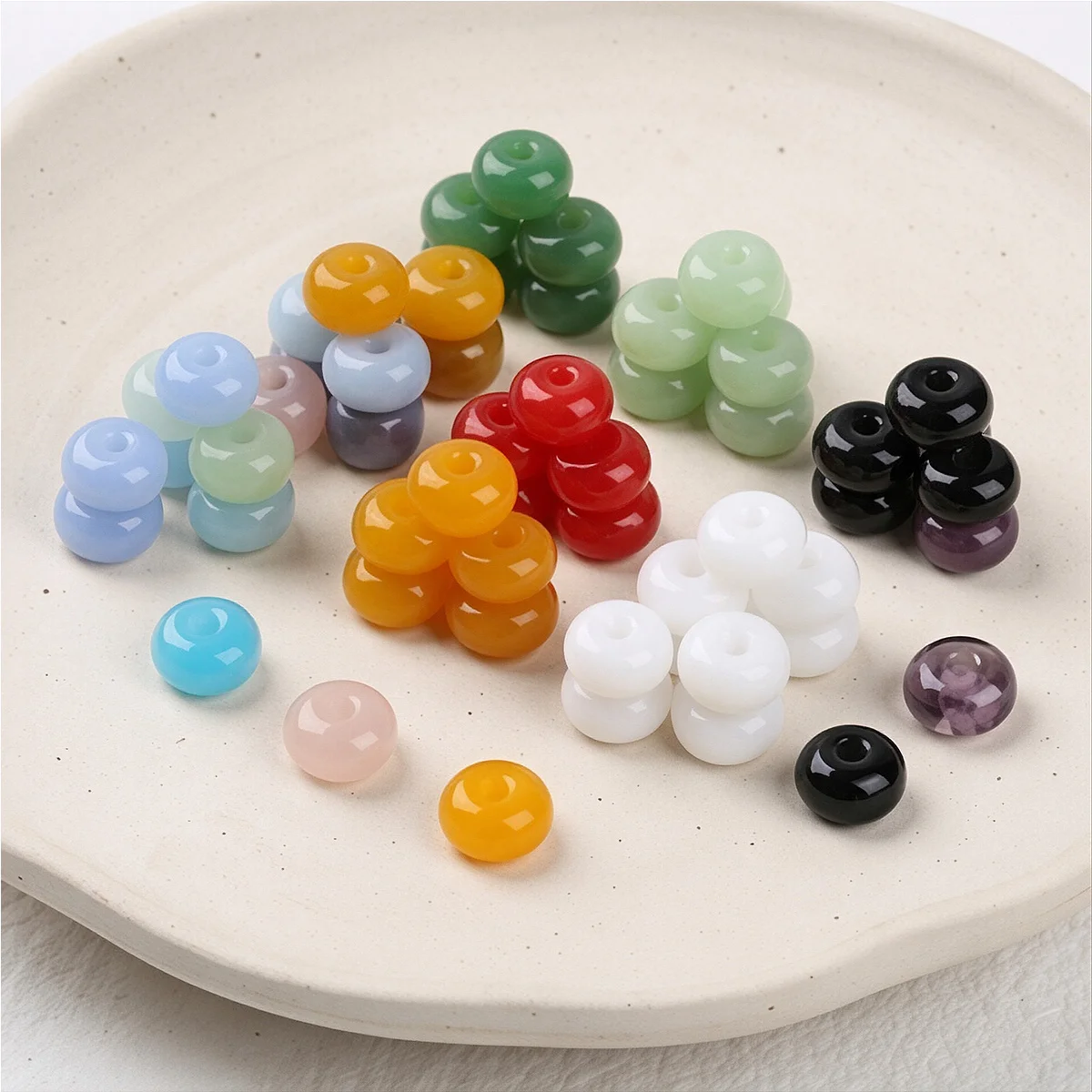 6×3mm Premium-Glasradperlen, 120 Stück, lose Abstandshalterperlen für DIY-Schmuckherstellung, Armbänder, Halsketten und Anhängerzubehör – Detail 4