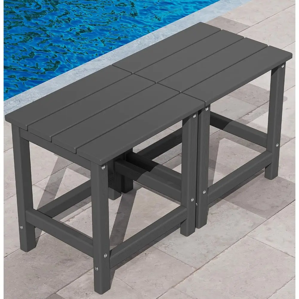 

Gray Outdoor Side Tables Duo Set