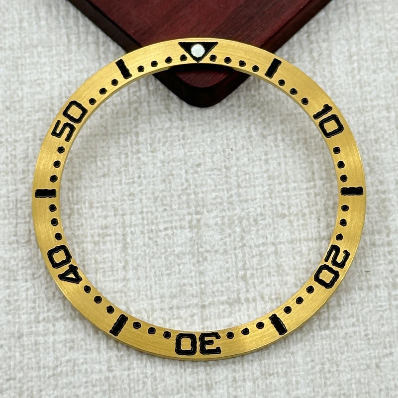 Mod 38 X 31.5mm SKX007 Stainless Steel Flat-Edge Bezel Insert NH35 Bezel Fit SKX/SRPD Turtle Case Includes Adhesive Strips