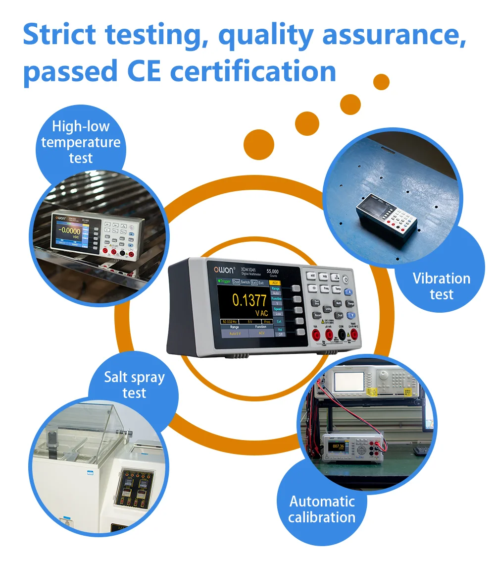 Multimetro da banco OWON OWON XDM1241 multimetro digitale 55000 conteggi multimetri da tavolo ad alta precisione Tester AC/DC True RMS