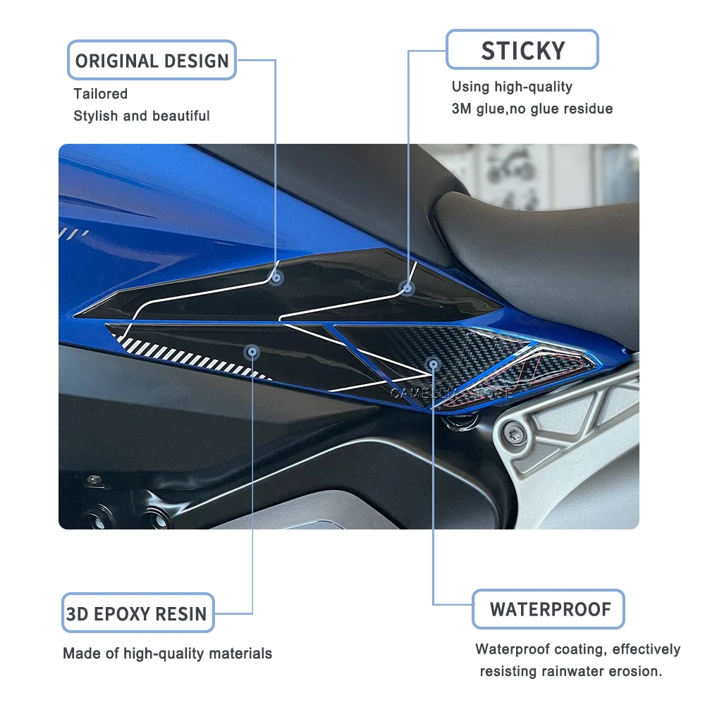 Pegatina impermeable para motocicleta, pegatina tipo almohadilla de depósito para motocicleta, nuevo Kit de pegatinas de carcasa para motocicleta para BMW R 1300 R 2025 2026