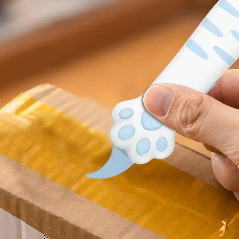 Cat Paw Retractable Box Cutter Telescopic Package Opener Portable Cat Paw Envelope Slitter Cute Tool For Opening Packages