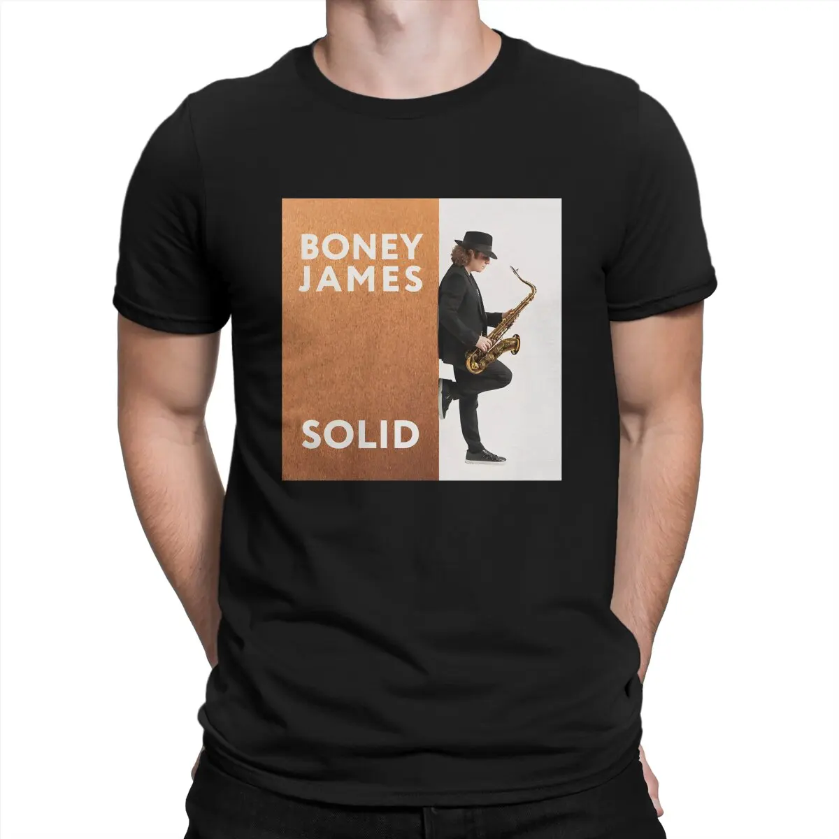 Boney James Saxophonist Newest TShirt for Men Solid Round Collar Basic T Shirt Hip Hop Gift Clothes OutdoorWear