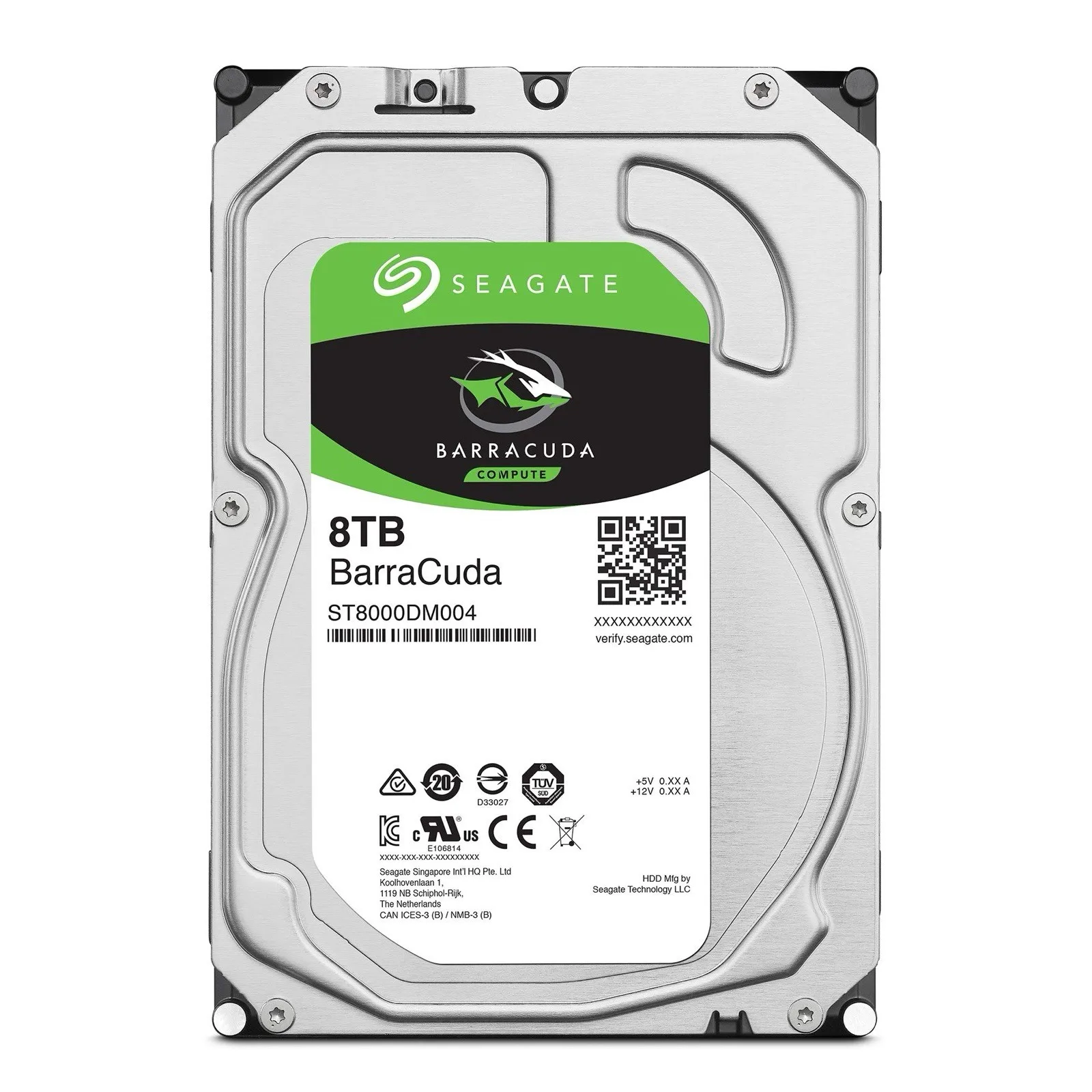Внутренний жесткий диск SEAGATE BarraCuda длиной 8 ТБ, 3,5 дюйма, HDD SATA3 ST8000DM004