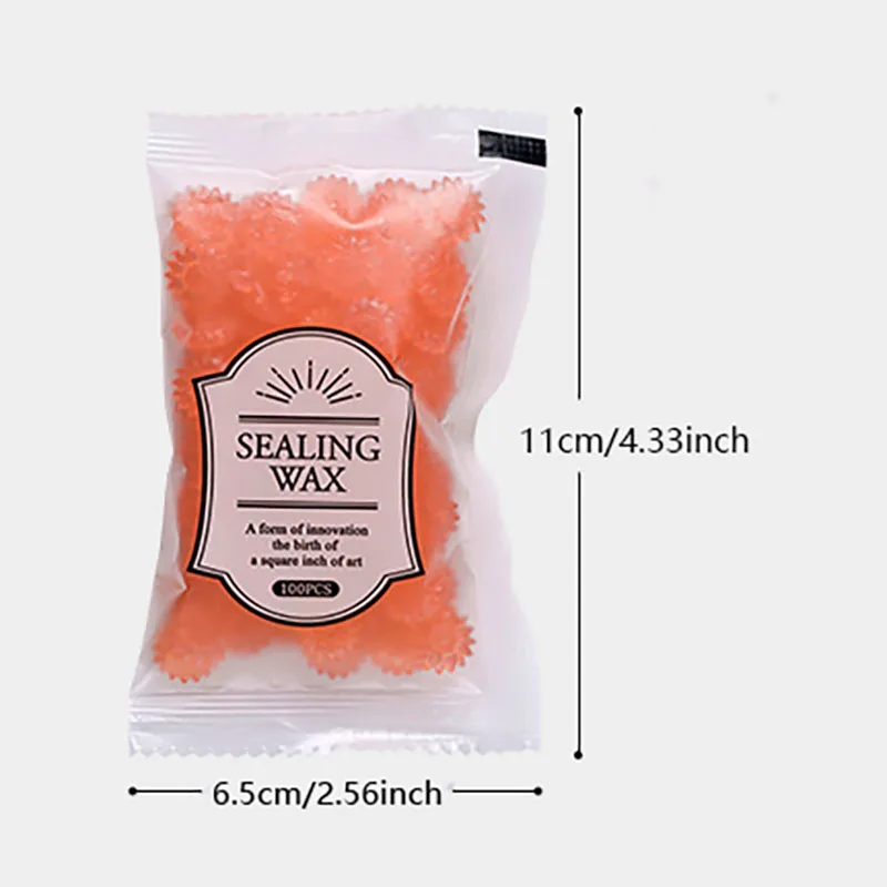 100 pcs Crystal Clear Sunflower Wax pellets, Transparent, for Wax Seals, Invitation Cards, Christmas Gift Wrapping, Envelope