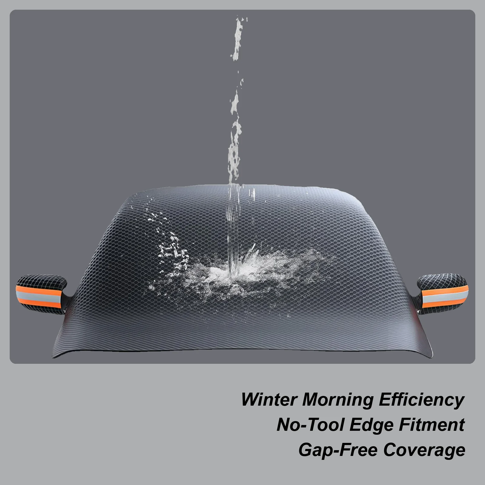 

Magnetic Windshield Snow Cover Triple Layer Insulation Oxford Cloth Foldable Secure Protection Windshield Magnet Snow Cover