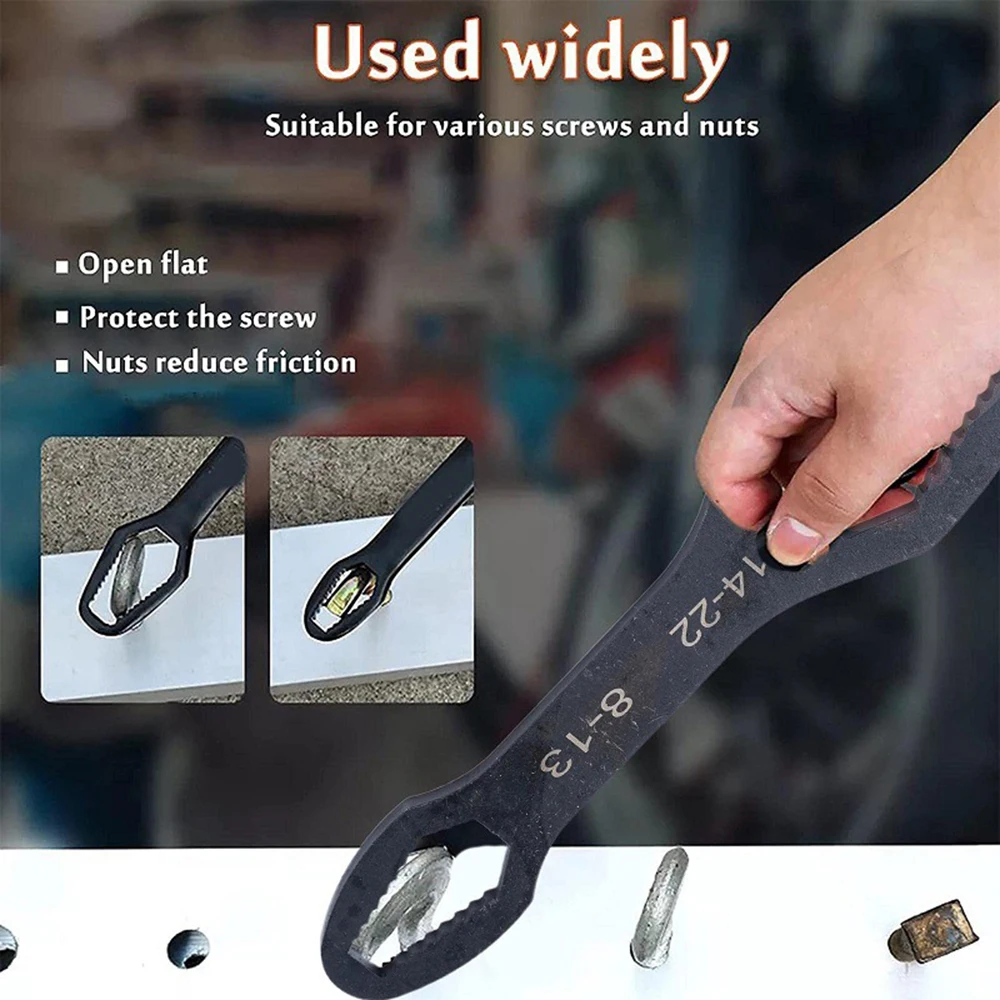 8-22mm Universal Torx Wrench Board Adjustable Double-head Torx Spanner Self-tightening Glasses Wrench Multi-purpose Hand Tools A