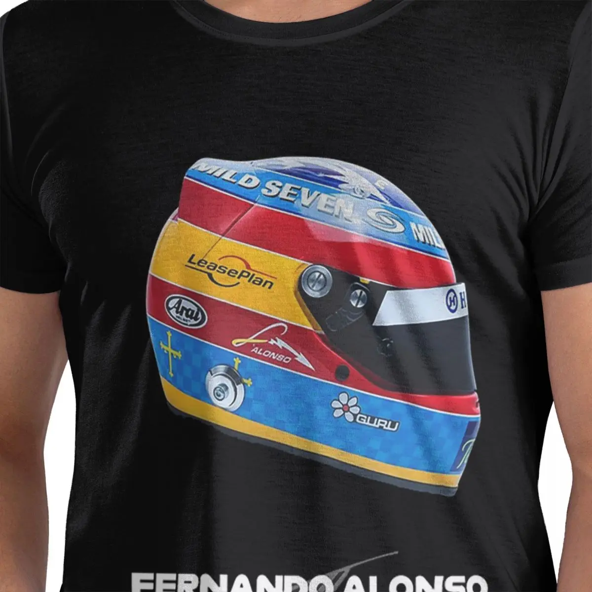 

Fernando Alonso Helmet 100% Cotton T-Shirt Men's Oversized T Shirts Men Round Neck Short Sleeve S-6XL