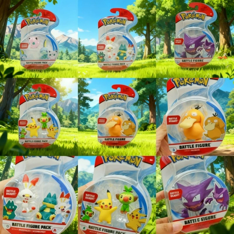 Anime dos desenhos animados pokemon wct batalha figura pikachu munchlax scorbunny haunter sobble figura de ação boneca mdoel brinquedos crianças presentes