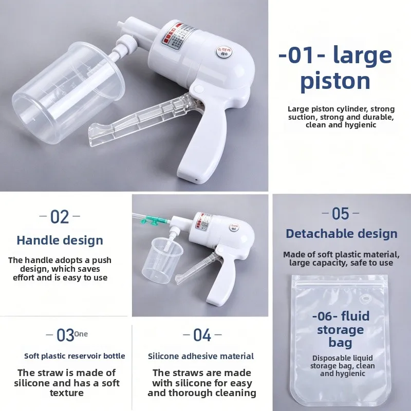

BST-C1 Model Portable Sputum Suction Aspirator Manual Handheld Medical Household Tool for Kids Elderly Baby Use