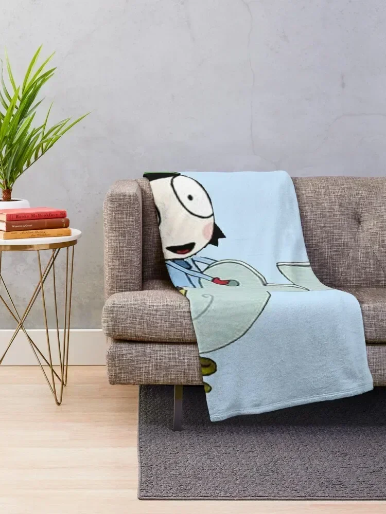 Sarah and duck Throw Blanket Soft Plaid decorative Flannels Custom Blankets