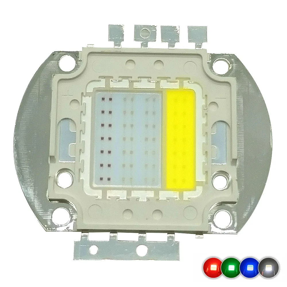 30W 50W 120W 200W RGBW Red, Green, Blue, White Four Color LED High-Power Bead Color Lighting Light Source Integrated Wick