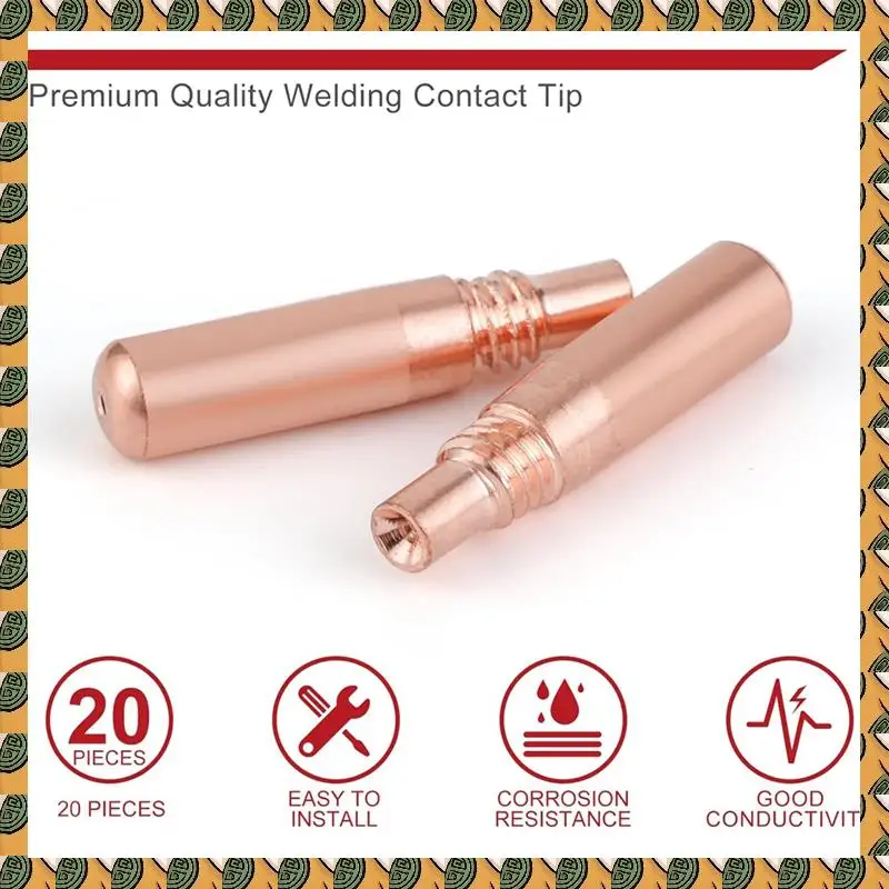 

A77I 50Pcs MIG Welding Contact Tips 0.9Mm For Miller MDX Series MIG Torch Use With Miller MDX Diffuser D-M100 D-M250 T-M035