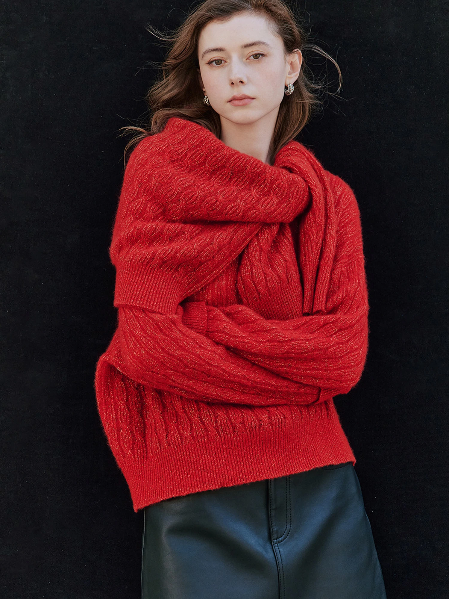 

Женский французский мягкий ажурный трикотаж fini Cloud Soft Starlight ofia Camere Silk Gold Onion Knitted U736