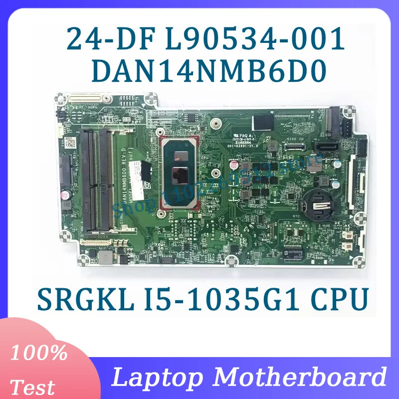 L90534-001 L90534-601 L84406-002 DAN14NMB6D0 For HP 24-DF 27-DP Laptop Motherboard With SRGKL I5-1035G1 CPU 100%Full Tested Good