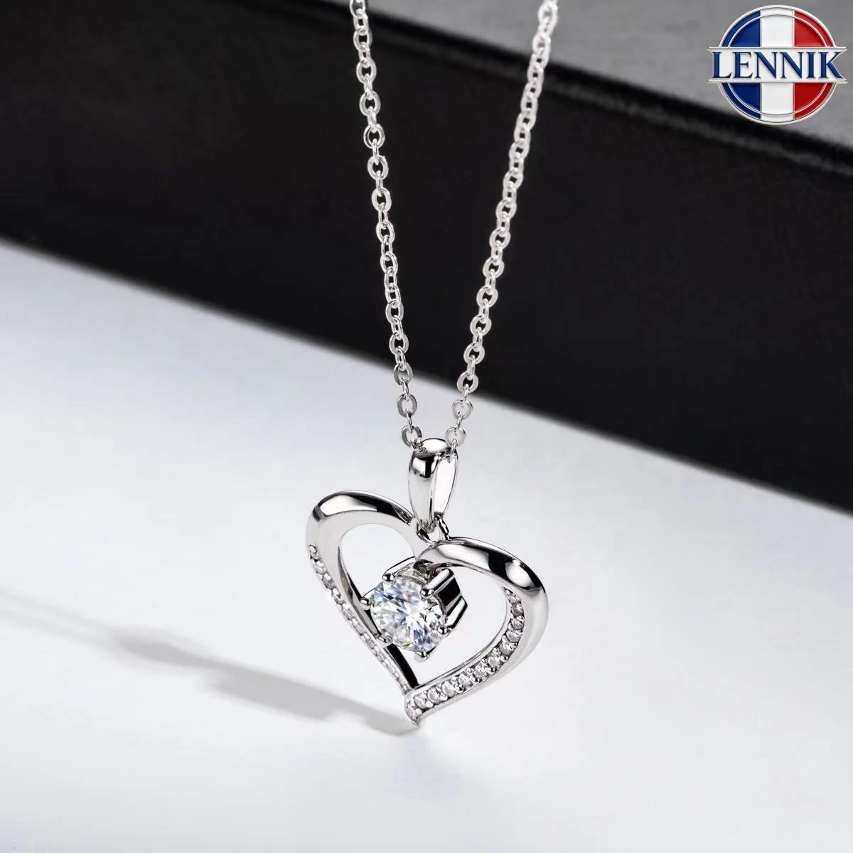 

Кулон-сердце LENNIK 6,5 мм с муассанитом цвета D, сублимация любви, серебро 925 пробы, подарки на День святого Валентина, ювелирные изделия