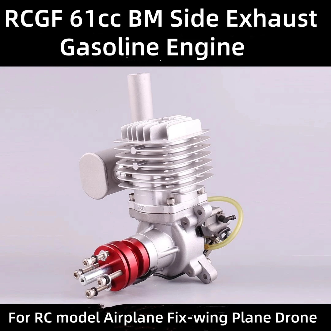 RCGF 61cc BM Side Exhaust Gasoline Engine For RC Model Drone Airplane Oil Powered Light Wood Fixed Wing Aircraft Helicopter