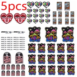 5PCS/lots Punk Embroidery Patch DIY Cartoon Outdoor Mushroom Iron On Patches For Clothing Thermoadhesive Patch On Clothes Decor