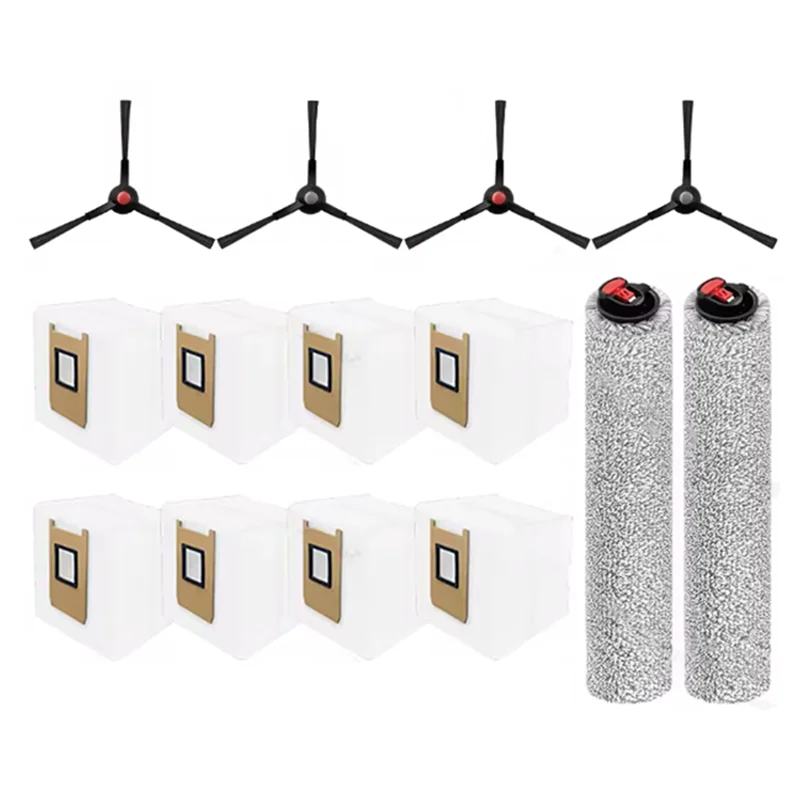 Kit Pengganti A24P 14 Buah Kantong Debu Sikat Samping Sikat Rol untuk Bagian Penyedot Debu Eufy Omni E25/E28