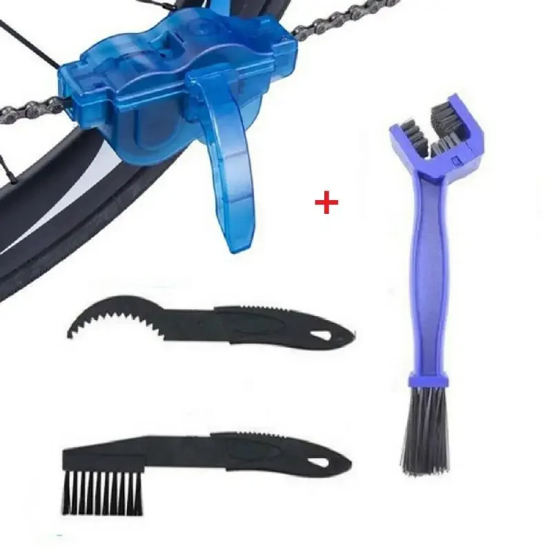 Bicycle Chain Cleaner Scrubber Kit - Outdoor Cycling Wash Tool & Brushes for Mountain Bike Accessory