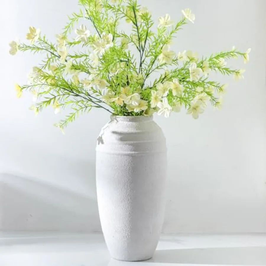 

Деревенская керамическая ваза для цветов в стиле фермерского дома - 12,87 дюймов в высоту, винтажная ваза для декора дома, украшения полок в гостиной, декора стола в прихожей