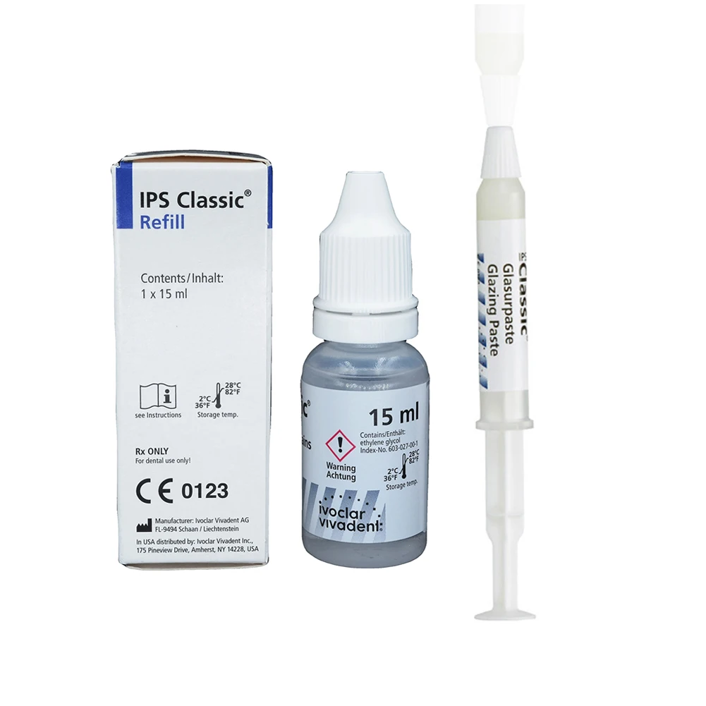 Ivoclar Vivadent Dental Lab Glaze & Stain Liquid And Paste Porcelain Restoration Aesthetic For PFM Crown Bridge Veneer 15ml/3g