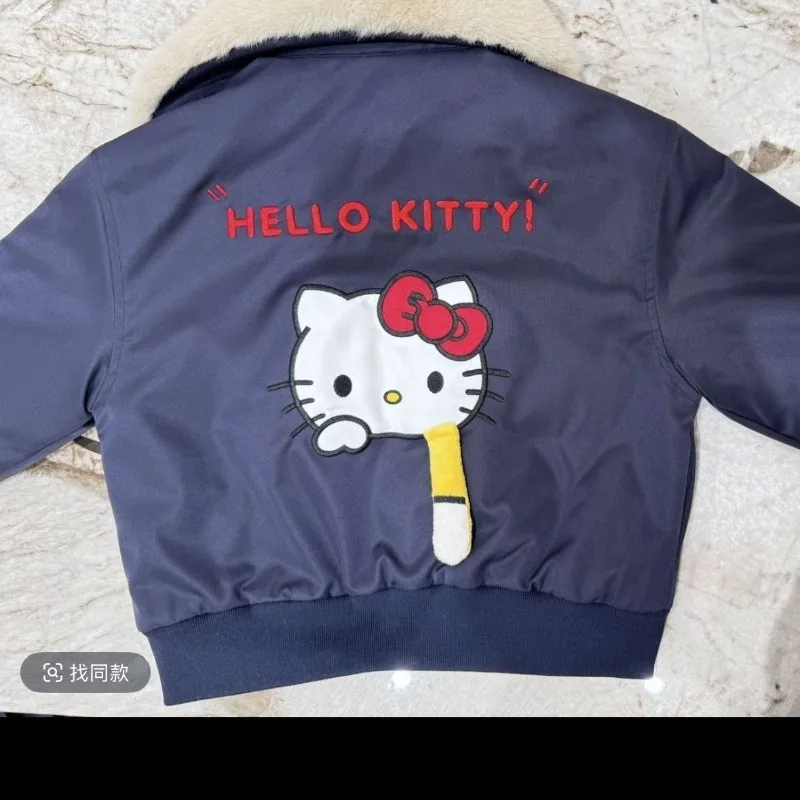 Sanrio Hello Kitty uniforme de béisbol para niños Sanrios niñas Kawaii dibujos animados moda dulce fresco bordado chaquetas al aire libre regalo