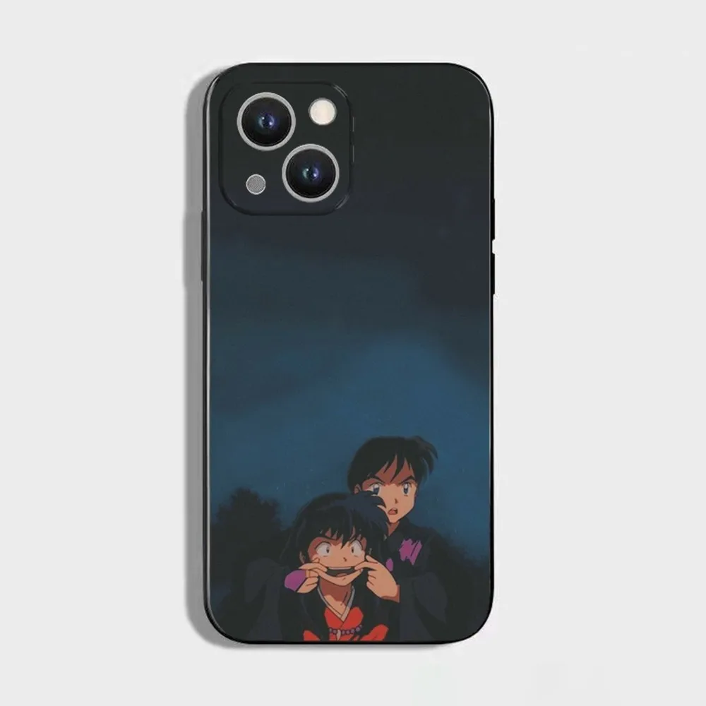 Etui na telefon Anime I-Inuyasha do iPhone 16 15 Plus 14 13 Pro Max 12 Mini 11 X XS XR 7 8 8Plus Black Soft Phone Coque
