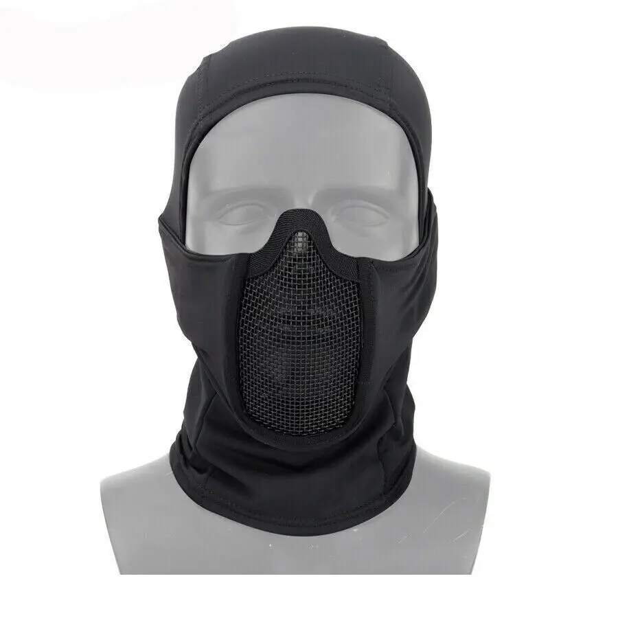 Tactische Bivakmuts Masker Mondbescherming Half Gezichtsmasker Ademende Mesh Airsoft Hoofddeksels Low Profile Jacht Accessoires