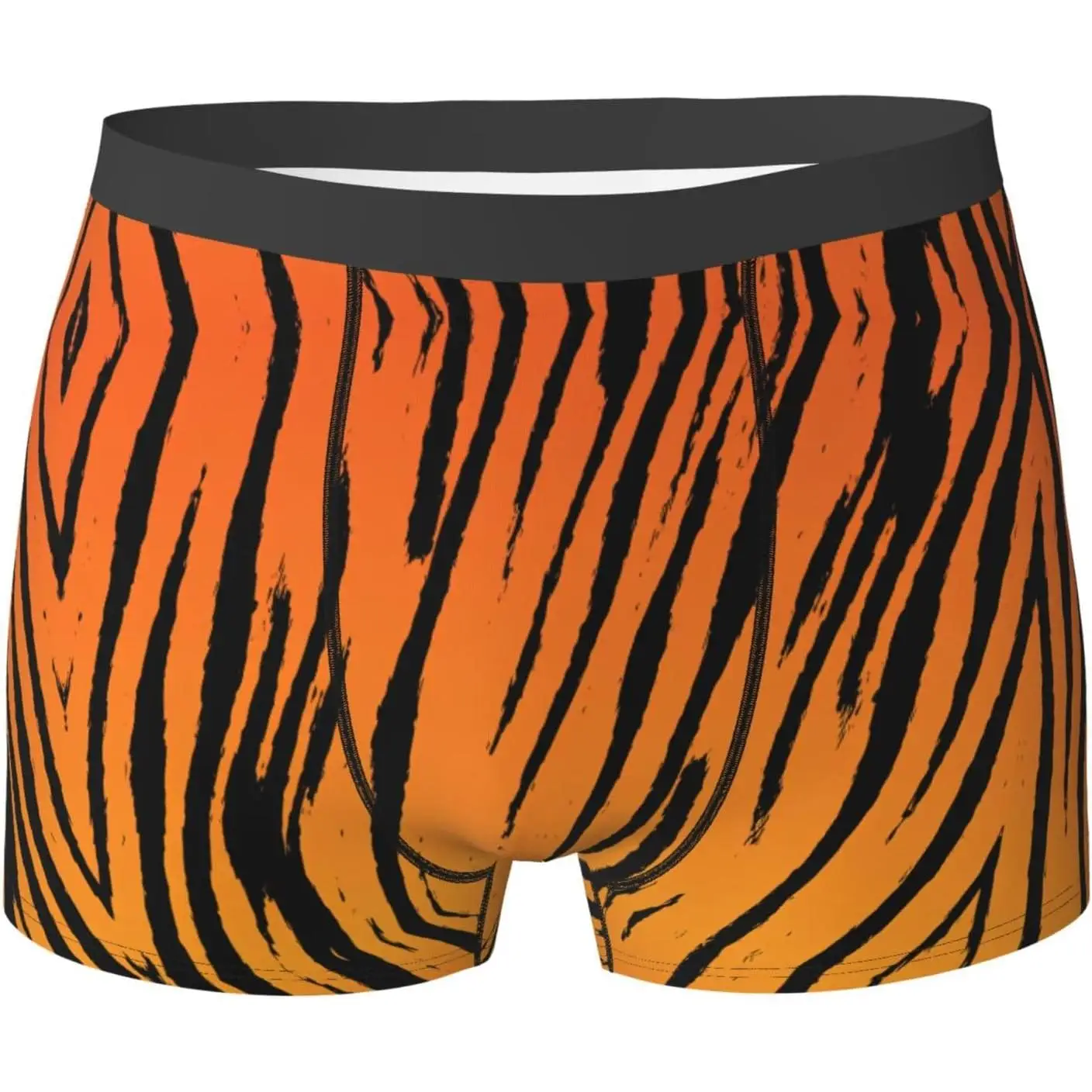 

Stripe Print Men Boxer Briefs Underwear Breathable Stretch Trunks Boxer Casual Stretch Briefs Moisture-Wicking Fabric