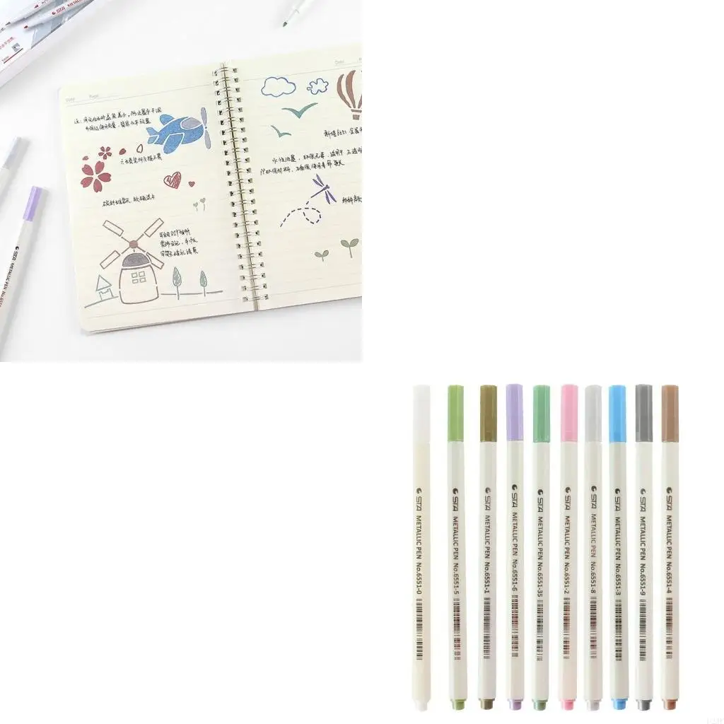 

10 цветов, ручка для рисования из эпоксидной смолы для очень тонкой рисования, ручка для рисования ногтей, ручки для граффити,