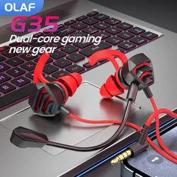 Type C /3.5mm Wired Headphones In Ear Headset Wired Earphones with Dual Mic Stereo Earbuds Gamer Headset For iPhone16 15 Samsung