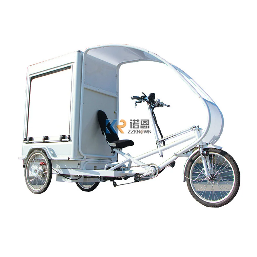 New Style Advertisement Trike Elecric Cart Street Side LED Showing Words Electric Cargo Bike