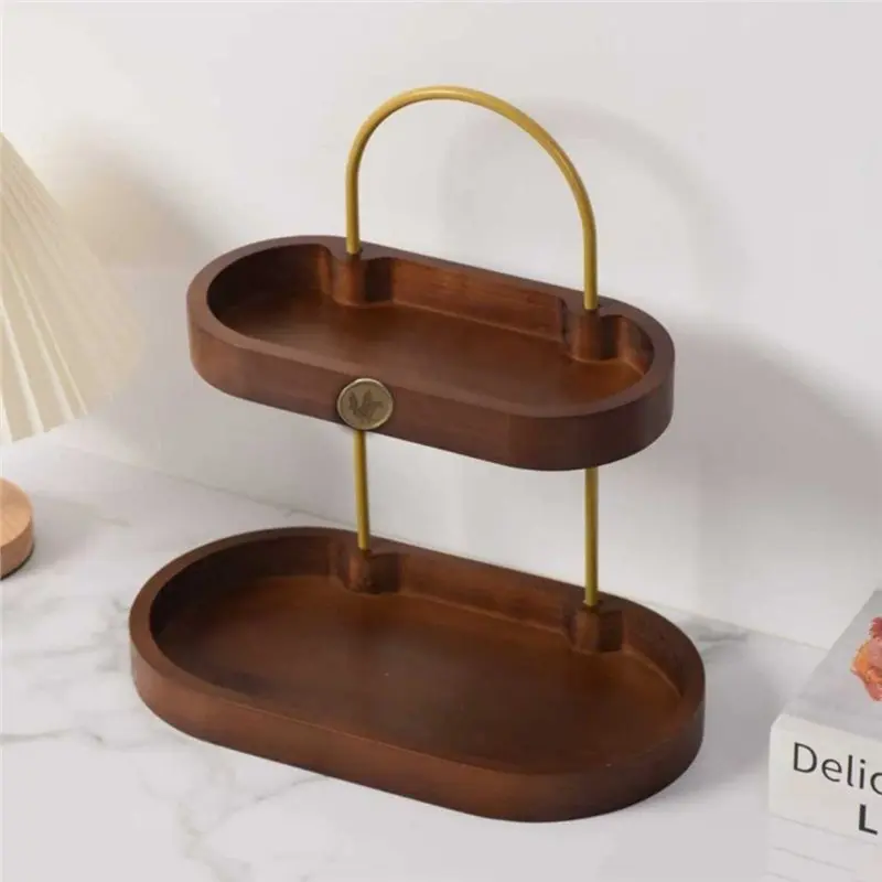 Stable Performance Wooden Multi-Layer Cosmetic Storage Box For Desktop For Makeup Organizer-For Lipstick, Perfume& More Safe Spa