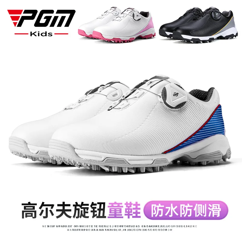 PGM Golf Children's Shoes Waterproof Casual Sports Kids Sneakers Knob Shoelaces Anti Slip XZ188 Wholesale