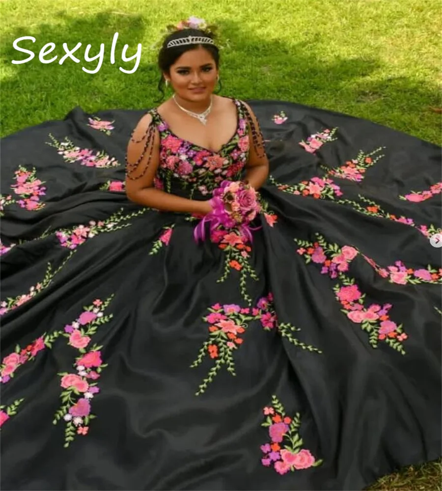 strapless open back dress Amarra 54214 Long Floral Ball Gown Detachable Bow Quinceanera Dress – The  Dress Outlet main image 0