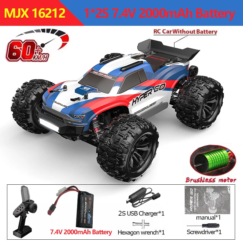 MJX Hyper Go 16212 16213 16218 1/16 4WD RCカー 60KM/H ブラシレス